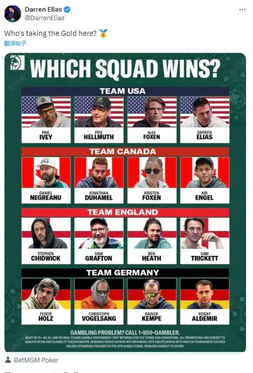 【扑克之星】欧美牌手争论“扑克奥运”阵容,却忽视了来自东方的“龙之队”?