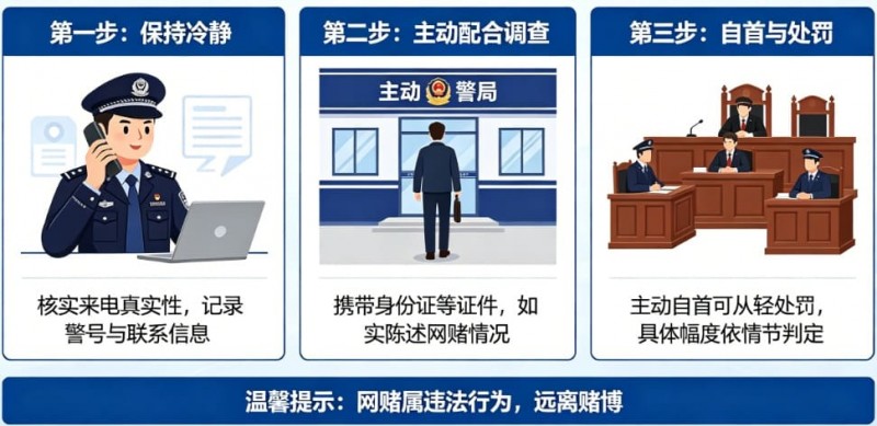 【扑克之星】网赌被警察打电话要求配合调查怎么办？自首能否从轻处罚全面解析