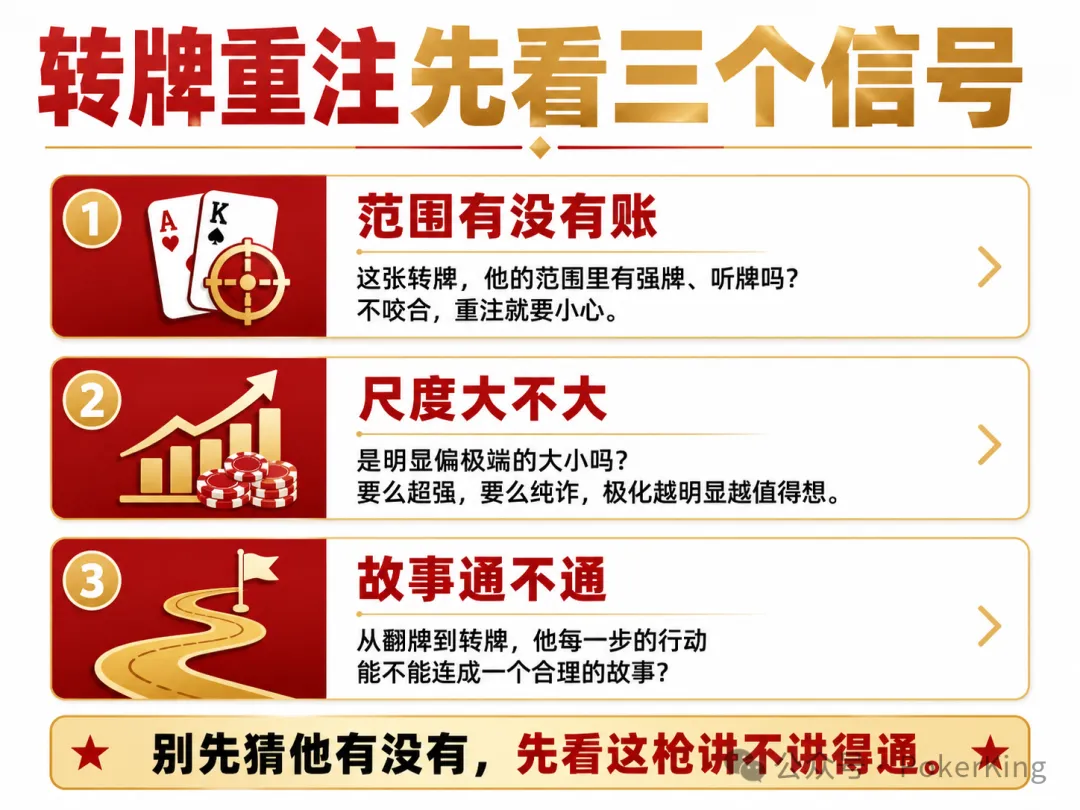 【扑克之星】转牌重注,到底该信不信?三个信号帮你把“猜”变成“对账”