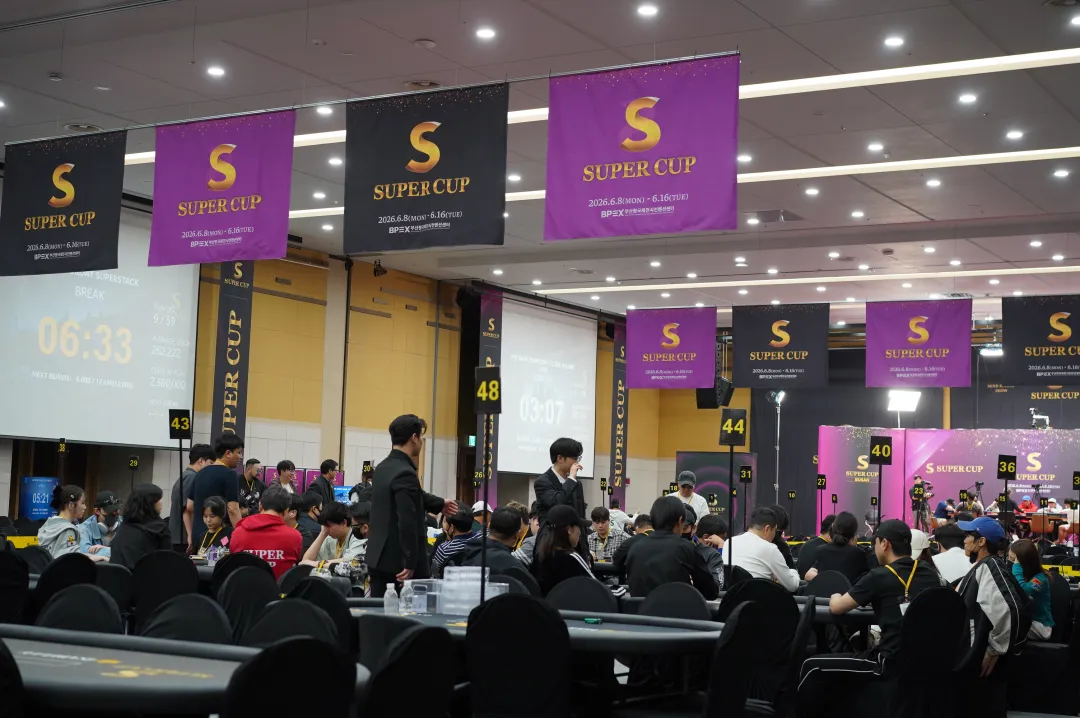 【扑克之星】Super CUP釜山站|主赛共599人次参赛75人晋级;中日韩马四地扑克精英与跨界名人齐聚慈善邀请赛