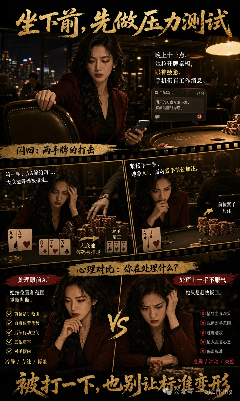 【扑克之星】坐下前问自己一句：第一手输大底池，下一手还能重新判断吗？